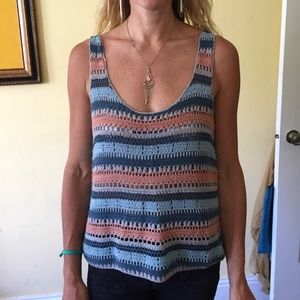 Striped Crochet Tank
